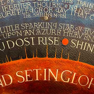 There Are Stars calligraphy detail